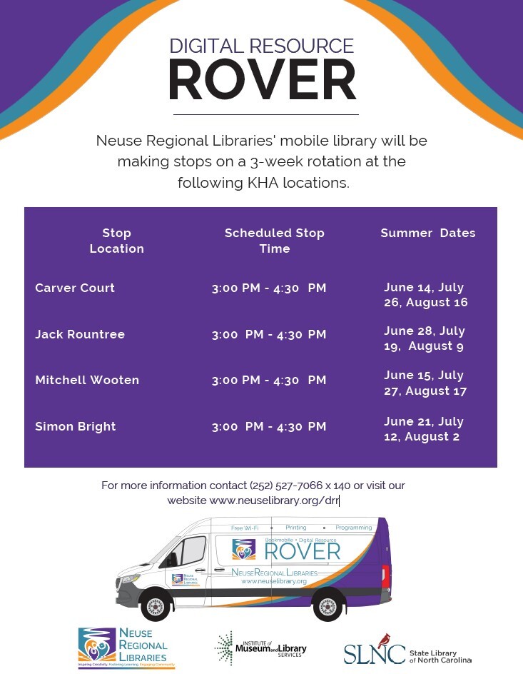 Digital Resource Rover Flyer. All information from this flyer is listed above.