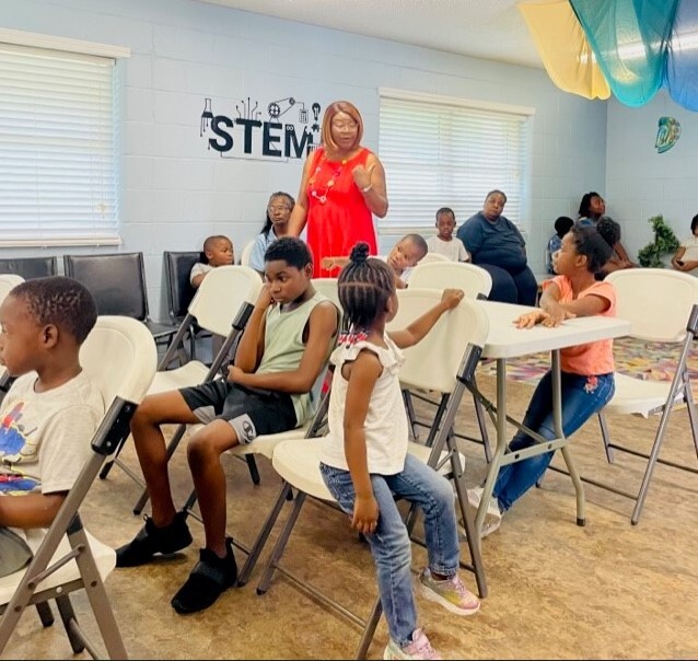 Group of Children at the Jack Rountree Back to School Event.