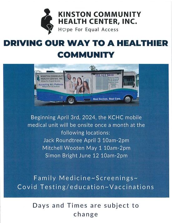 Mobile Health Flyer, the information on this flyer is in the text above. 